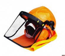 Ochranná helma so sluchátkami a štítom HECHT 900100