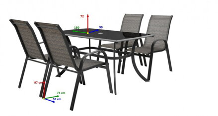HECHT HONEY SET 4 - set záhradného nábytku